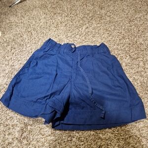 Royal Blue Casual High Rise Shorts Uniqlo